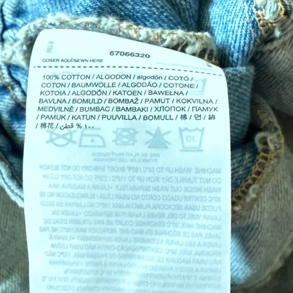 MANGO Two Tone Cropped Denim Jacket Small NWT - Picture 5 of 5